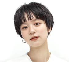 ハーフウェットなショートマッシュ